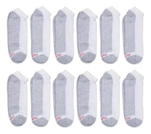 Pack Medias Bajas Hanes - A Pedido Blanco 6 A 12 3