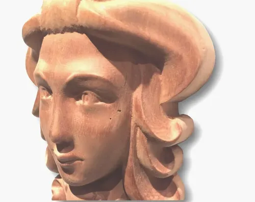 Escultura Hand Carved, Mahogany Lady - A Pedido_exkarg Marrón 4