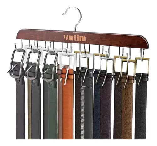 Percha Organizadora De Cinturones - A Pedido_exkarg Marrón