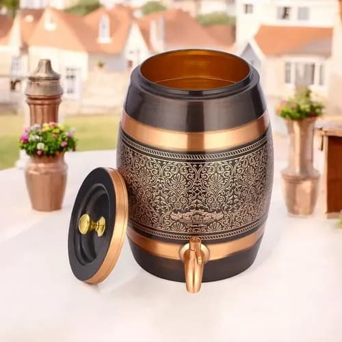 Dispensador De Agua 100% Cobre Y Soporte Antiguo - A Pedido Cobre 4
