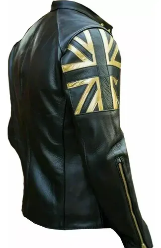 Campera Mens Biker Vintage Motorcycle - A Pedido_exkarg Negro 38 2