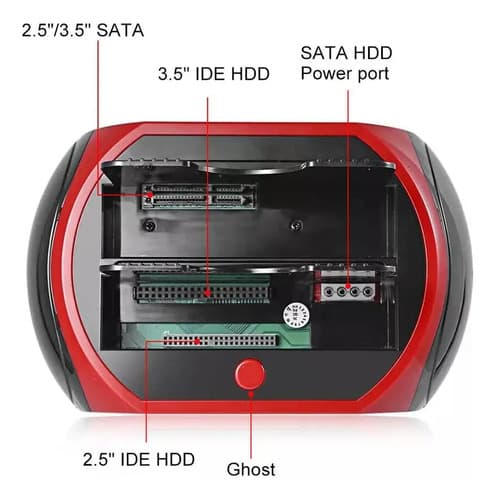 Lector De Disco Rigido Usb De Doble Bahía - A Pedido_exkarg Negro 4