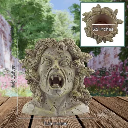Maceta Cabeza Medusa - A Pedido_exkarg Gris 6