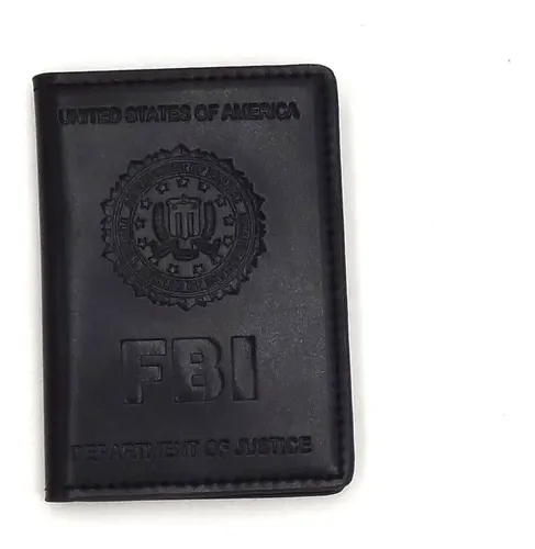 Tarjetero Fbi Cuero - A Pedido_exkarg Negro X