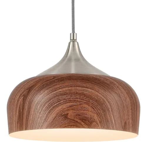 Lámpara Colgante Bauhaus Con Diseño De Madera - A Pedido Madera 5