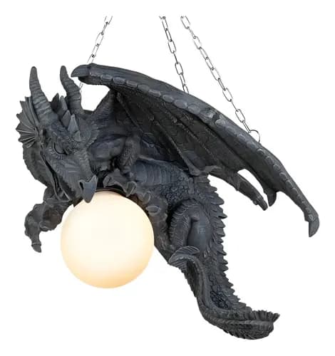 Lampara Colgante Nights Fury Sculptural - A Pedido_exkarg Negro