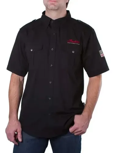 Camisa Hombre Indian Motorcycle Men's - A Pedido_exkarg Negro S 4