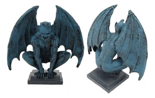 Estatua Gargoyle Statue - A Pedido_exkarg Azul 2