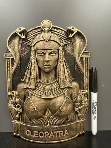 Estatua De Pared Cleopatra Egyptian - A Pedido Dorado 4