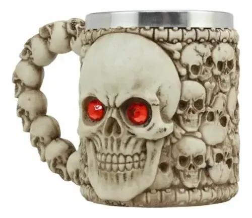 Taza De Cafe Ossuary Skeleton Of Skulls - A Pedido_exkarg Hueso 2