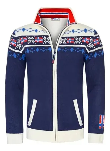 Cardigan Nebulus Men's Norwegian Warm - A Pedido_exkarg Azul 38