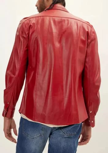 Campera Para Hombre Party Piel Cordero - A Pedido_exkarg Rojo 38 2