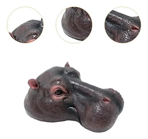 Estatua Flotante Realistica Hipopotamo - A Pedido_exkarg Marrón 6