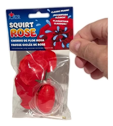 Juguete Broma Rosa Roja Que Moja - A Pedido_exkarg Rojo
