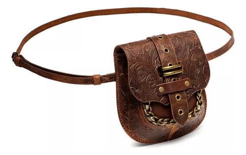 Cartera Gearduke Gothic Steampunk Leather - A Pedido_exkarg Marrón 5