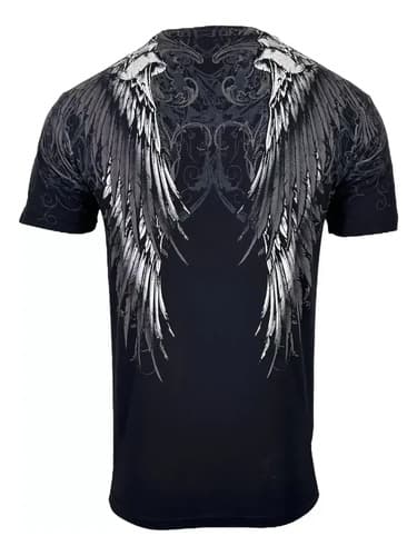Remera Affliction Prey Biker Tattoo - A Pedido_exkarg Negro 38 2