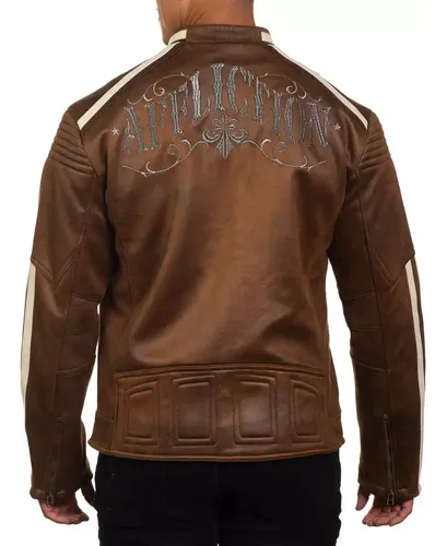 Campera Affliction Men's Faux Trident - A Pedido_exkarg Marrón 38 4