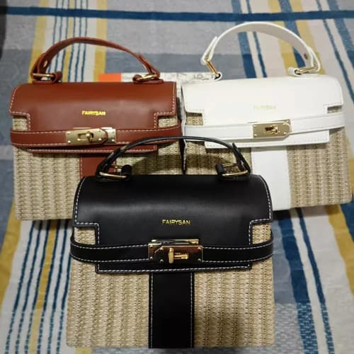 Bolso Bandolera De Paja Para Mujer - A Pedido_exkarg Marrón 5