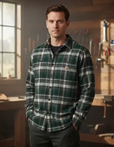 Camisa Carhartt Carhartt Men's Rugged - A Pedido_exkarg Rojo Xxxx