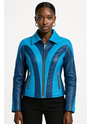 Campera Womens Two-tone Blue - A Pedido Azul 38