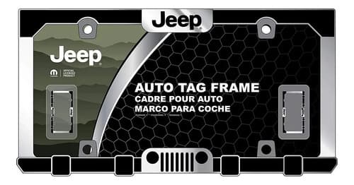 Portapatente Jeep Original - A Pedido_exkarg Cromado Y Negro 3