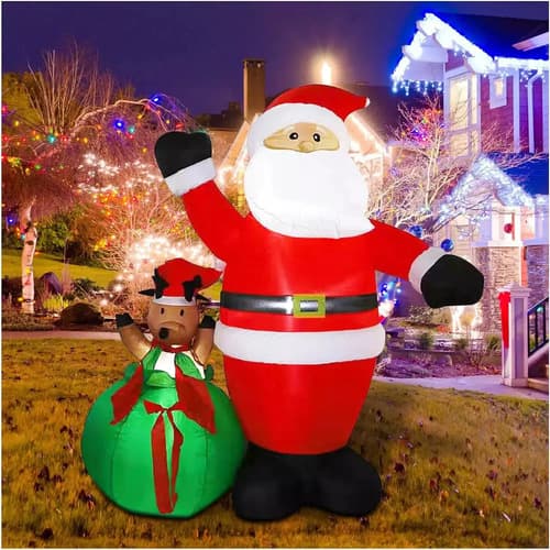 Papa Noel Inflable 6 Ft Decor - A Pedido_exkarg Rojo 3