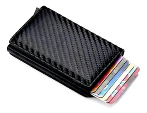 Tarjetero Rfid Blocking Leather Carbon - A Pedido_exkarg Rayas 3