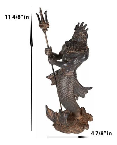 Estatua The Seas Tremors Merman Poseidon - A Pedido_exkarg Marrón 3