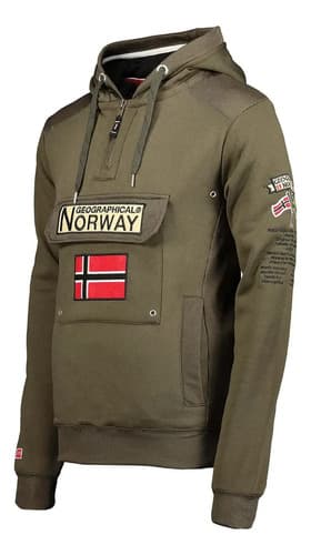 Hoodie Geographical Norway Gymclass - A Pedido_exkarg M Verde 4