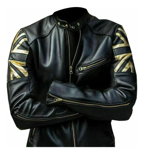 Campera Mens Biker Vintage Motorcycle - A Pedido_exkarg Negro 38 3