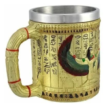 Taza De Cafe Egyptian Theme Winged - A Pedido_exkarg Marrón 2