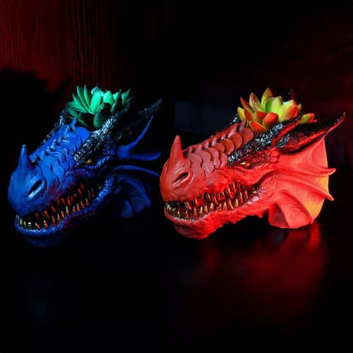 Set Macetas Dragon Head - A Pedido_exkarg Rojo 2