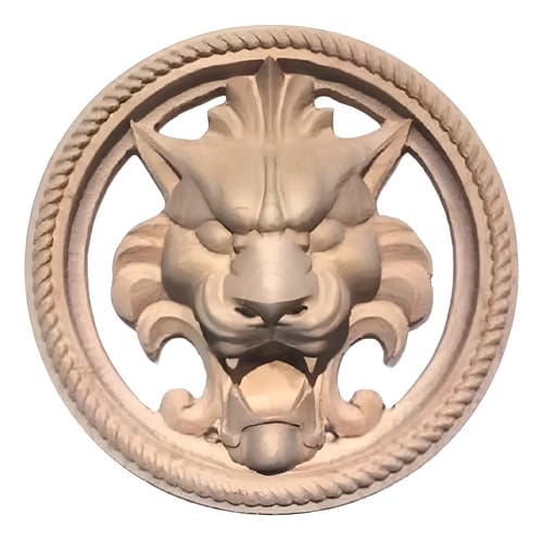 Escultura Hand Carved Lion Head - A Pedido_exkarg Marrón