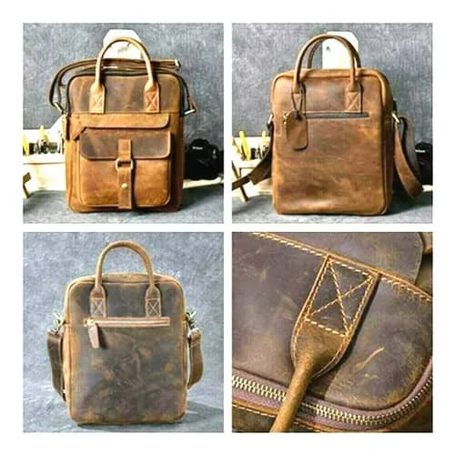 Morral Genuine Christmas Leather - A Pedido_exkarg Marrón X 6