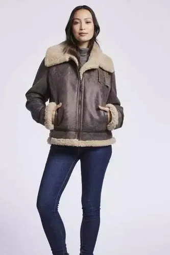 Campera De Mujer Coat B3 Bomber Raf - A Pedido Marrón 38 4