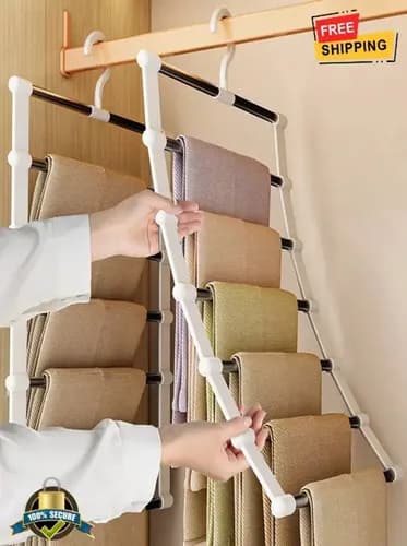Percha Para Pantalones De Varias Capas - A Pedido_exkarg Plateado 7