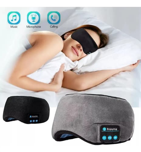 Máscara De Ojos Para Dormir Con Bluetooth - A Pedido_exkarg Negro 8