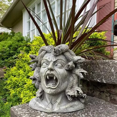 Maceta Cabeza Medusa - A Pedido_exkarg Gris 3