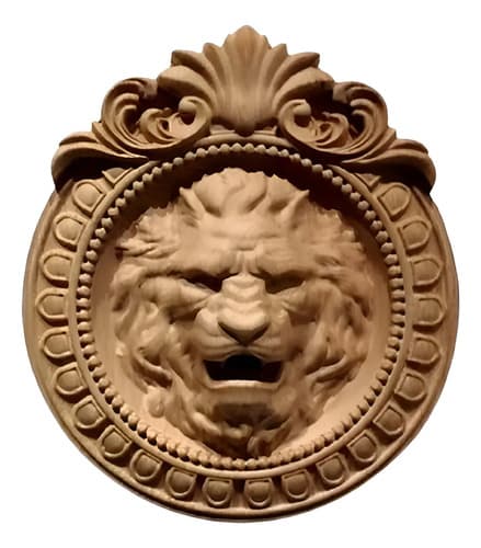 Escultura De Madera Carved Lion - A Pedido_exkarg Marrón