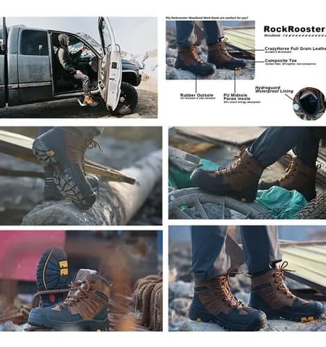 Botas Rockrooster Work Boots - A Pedido_exkarg Marrón 37 Ar 7