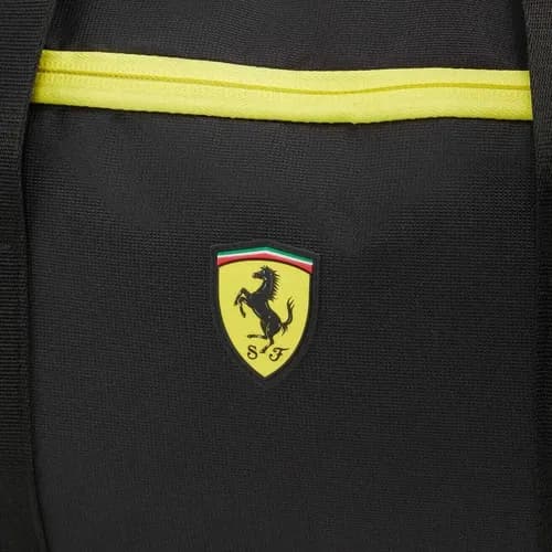 Bolso Scuderia Ferrari F1 Team - A Pedido_exkarg Negro Con Detalles Amarillo Liso Con Ribete Contrastante 3