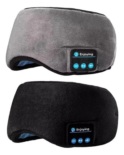 Máscara De Ojos Para Dormir Con Bluetooth - A Pedido_exkarg Negro 9