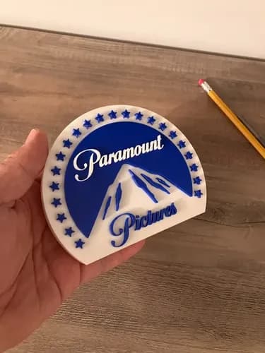Cartel Paramount Pictures Impreso En 3d - A Pedido X 2