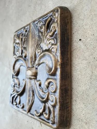 Placa Decorativa De Pared Con Flor De Lis - A Pedido_exkarg Fleur 2