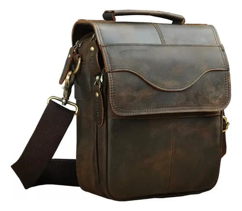 Morral Genuine Leather Cross Body - A Pedido_exkarg Marrón