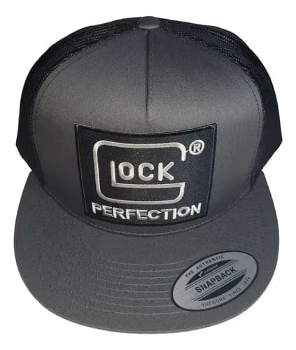 Gorra Glock Embroidered Patch Trucker - A Pedido Gris Oscuro M