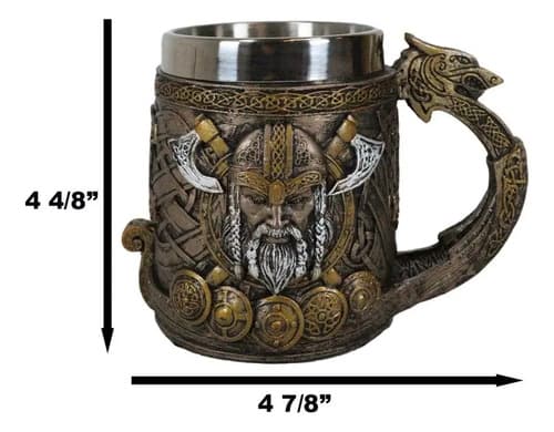 Taza De Cafe Norse Viking God Thor - A Pedido_exkarg Marrón 3