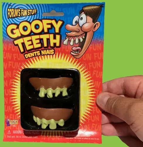 Dientes De Broma Tontos - A Pedido_exkarg Amarillo 2