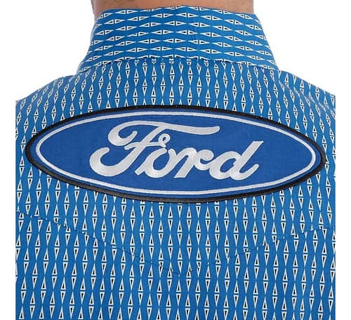 Camisa Hombre Wrangler Ford Logo - A Pedido_exkarg Azul S 2