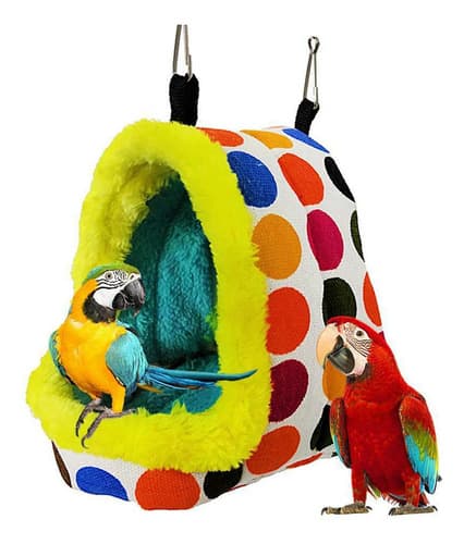 Jaula De Felpa Para Pájaros Cama Colgante Cálida - A Pedido Rojo